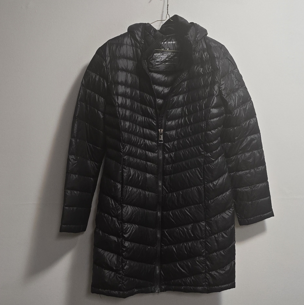Andrew Marc Women's Black Puffer Light Weight Jacket Coat